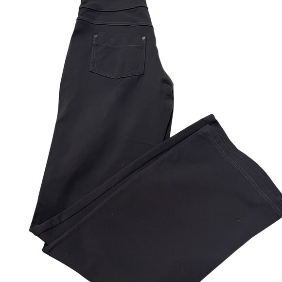 Athleta Grey Long Wide Leg Pants Size 2 - Picture 3 of 6